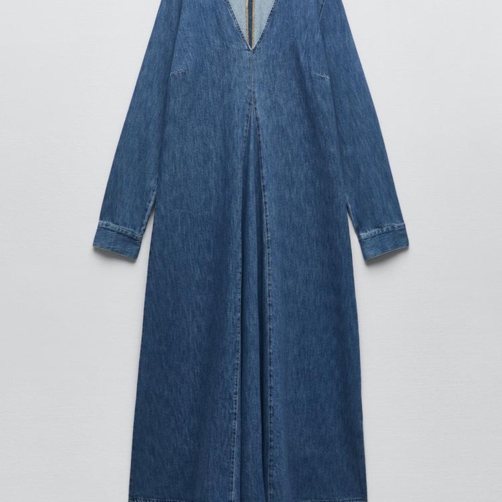 Zara denim dress, plus or maternity friendly xxl